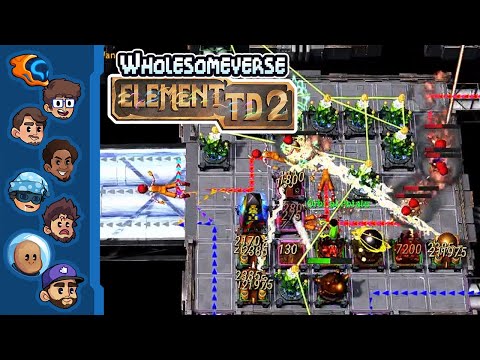 Ridiculous 8 Player Mazing Cooperation! - Element TD2: Mazing Expansion