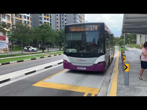 SBS Transit Scania K230UB (Euro 5 Batch 1) SBS8701J on Feeder 374 departing Bus Stop 67691