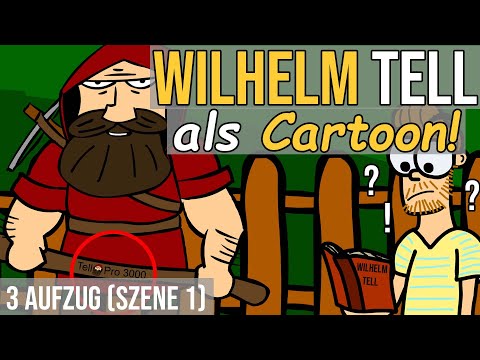Aufbruch nach Altdorf! | Wilhelm Tell (Schiller) zusammengefasst als Cartoon: 3. Aufzug (Szene 1)