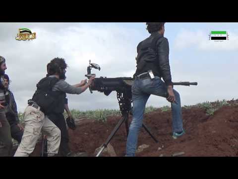 استهداف مقرات النظام في كتيبة جدية في ريف درعا برشاش 14.5 من قبل لواء الشهيد غسان طويرش