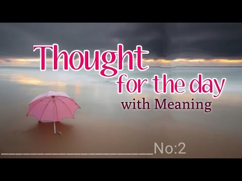 Thought for the Day with meaning in English | Daily Thought | Daily Quotes |