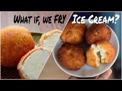 আইসক্রিম ভাজা | Deep fried ice cream recipe by Couple's রসুইঘর | Unique Mexican dessert