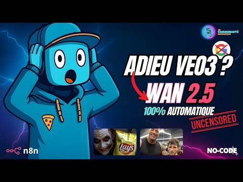 Wan 2.5 (Le VEO3 Killer non censuré) est MAINTENANT dans n8n (tutoriel complet + modèle)
