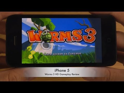 Worms 3 iPhone 5 HD Gameplay Review