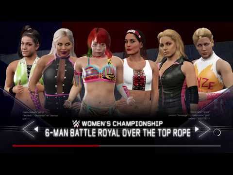 WWE 2K17 Women Divas Random Battle Royal #1 WWE WWF NXT TNA WCW WSU Shimmer