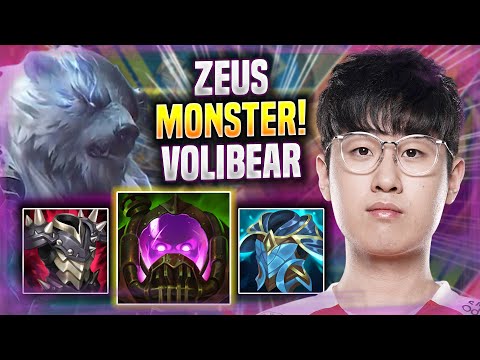 ZEUS IS A MONSTER WITH VOLIBEAR! - T1 Zeus Plays Volibear Top vs Renekton! | Preseason 2022