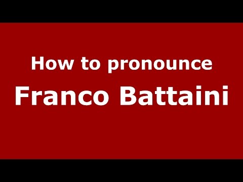 How to pronounce Franco Battaini (Italian/Italy)  - PronounceNames.com