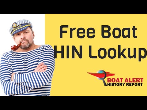 Free Boat HIN lookup and Hull Number Title Search -- DIY Boat VIN check steps