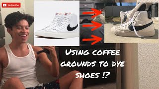 How to dye leather shoes using coffee ?