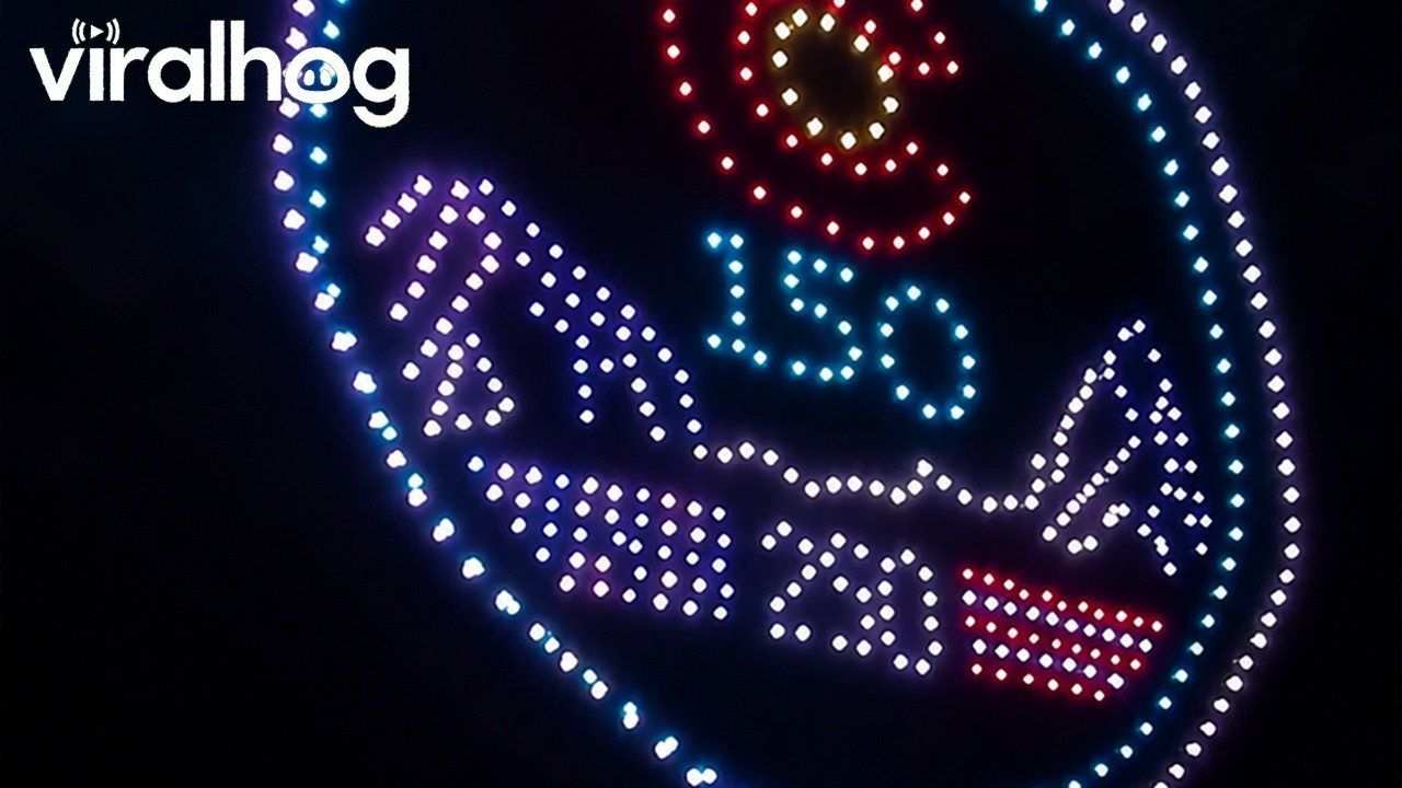 Patriotic Drone Show Celebrates America’s 250th in Colorado || ViralHog
