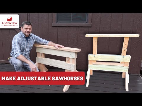 Make Adjustable Sawhorses [+ With PLANS]