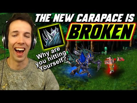 The NEW spiked carapace is BROKEN! NEW CryptLord vs NEW MK! - WC3 PTR - Grubby
