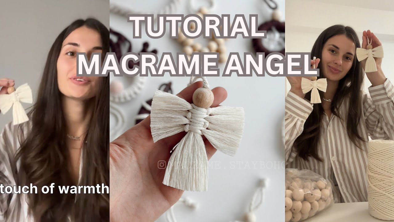 TUTORIAL MACRAME ANGEL | diy, pattern of macrame doll, angel