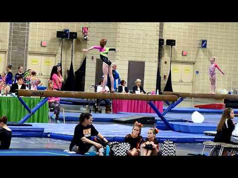 Hannah's 1st place Xcel gold beam routine 2015