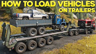SnowRunner How To Load Vehicles on Trailer Complete Guide + Gameplay