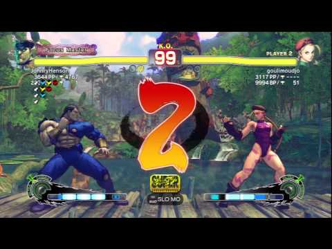 JohnryHenson [M.Bison] Vs goulimoudjo [Cammy] SSF4 AE Ranked Matches - PSN
