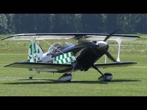 Pitts S1-11b Experimental takeoff at Airfield Nötsch | OE-VSW
