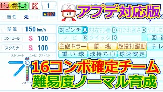【パワプロ2025】改悪アプデ来ても16コンボ確定チームなら難易度ノーマルで★カンスト投手作れるんじゃね【パワフェス】