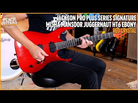 Jackson Pro Plus Series Signature Misha Mansoor Juggernaut HT6 - Ebony - Red Crystal image 11