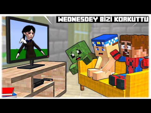 WEDNESDAY EVDE BİZİ KORKUTUYOR! 😱 - Minecraft