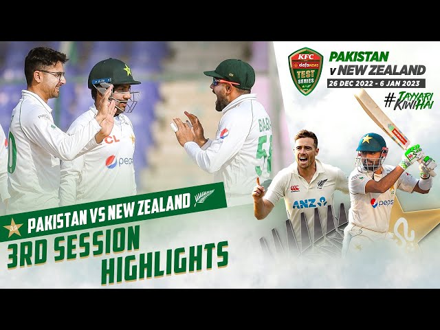 3rd Session Highlights | Pakistan vs New Zealand | 1st Test Day 3 | PCB | MZ2L