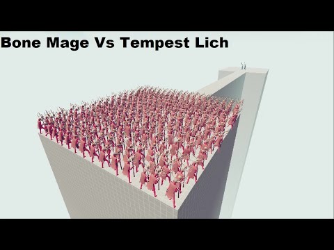 255v2 Bone Mage Vs Tempest Lich TABS | TOTALLY ACCURATE BATTLE SIMULATOR