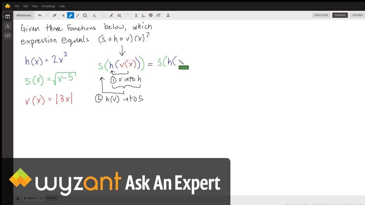 Function composition with three functions