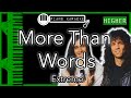 More Than Words (HIGHER +3) - Extreme - Piano Karaoke Instrumental