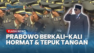 Bikin Merinding! Prabowo Sampai Berdiri dan Hormat Lihat Yel-yel dari 2.000 Perwira TNI-Polri