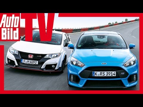 Comparison: Ford Focus RS vs Honda Civic Type R (2016) - Review/Test/ Driving Report/ Sound