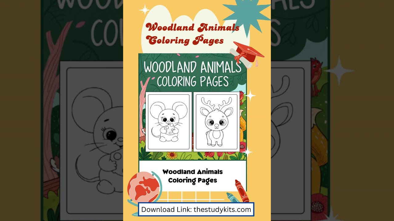 Woodland Animals Coloring Pages – Forest Animals Coloring Sheets – Coloring Book
