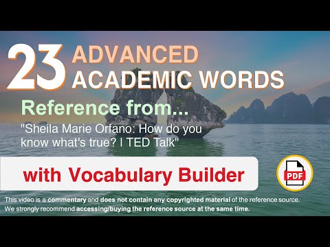 23 Advanced Academic Words Ref from "Sheila Marie Orfano