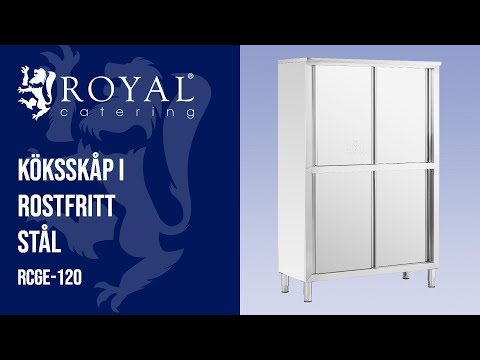 video - Köksskåp i rostfritt stål - 120 cm