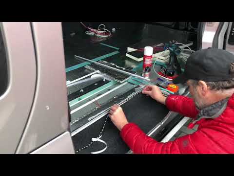 Vauxhall Vivaro Campervan Build Part 4 Batten & Insulation of the floor, Footwell led lighting