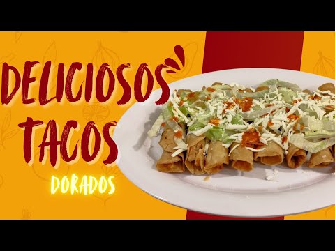 Como hacer Tacos dorados de pollo | Receta fácil