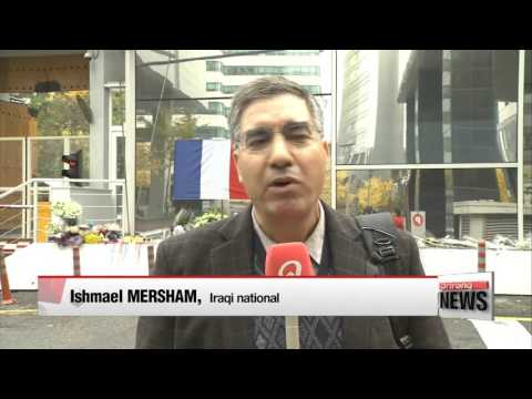 Seoul joins in grieving for Paris   프랑스테러 조문， 한국에서도 이어져