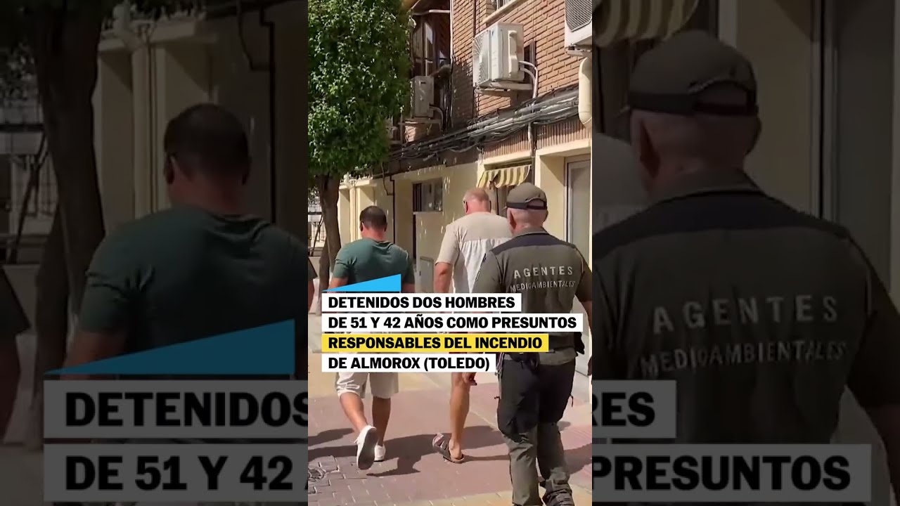 Detenidos dos hombres como presuntos responsables del incendio de Almorox #shorts