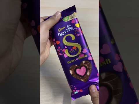 Cadbury Dairy Milk Silk Heart Blush🤗 | #asmr #shots #shorts
