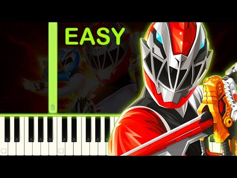 POWER RANGERS DINO FURY - EASY Piano Tutorial