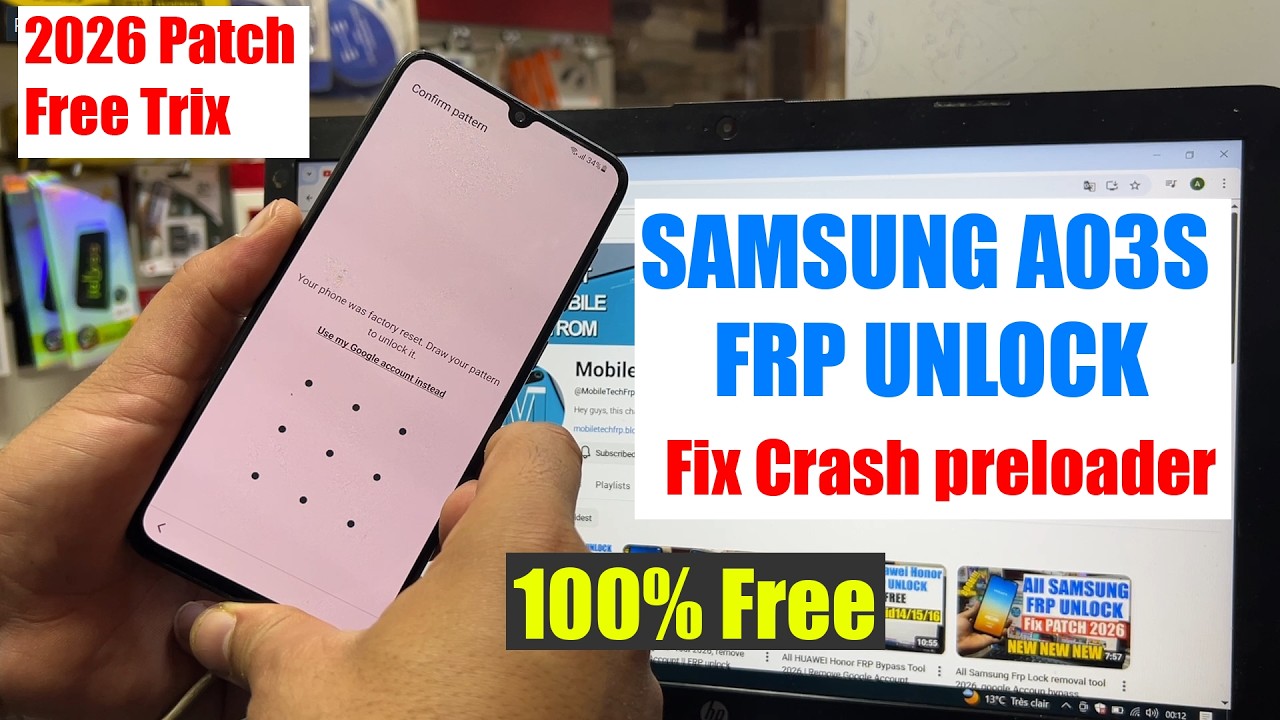 Samsung A03s FRP Bypass 2026, Remove Google Account | Samsung A0Ss FRP Unlock Android 13