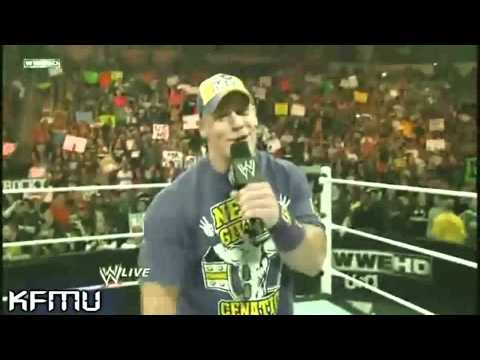 WWE  John Cena's Funny Rap to The Rock on RAW