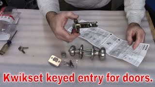 Kwikset door handle/knob install. Watch the whole video before installing. Variations demonstrated.