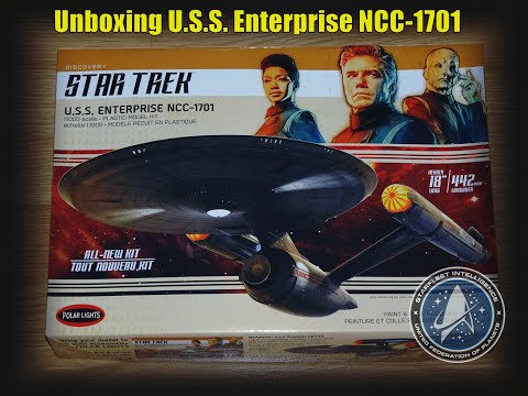 Unboxing USS Enterprise 1/1000 - Discovery (Polar Lights)