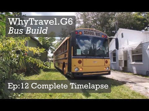 Skoolie Build Complete Timelapse in 3 min