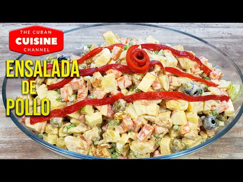 🤩 COMO HACER Ensalada de POLLO. RECETA saludable de ENSALADA de POLLO.