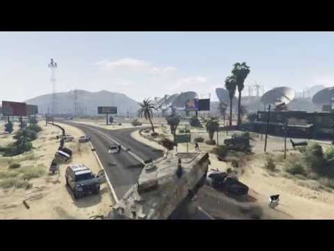 a Rhino tank vs cops (patch 1.10 deformation damage tests) - No HUD - Grand Theft Auto V