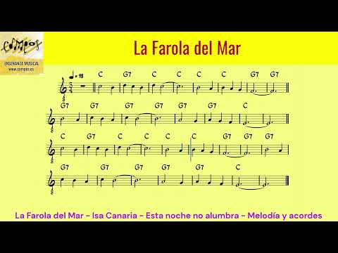 La Farola del Mar mi3 re4 - Melodía Sencilla