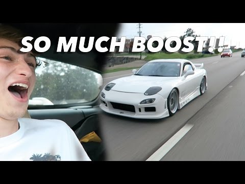 INSANE BOOSTED RX7! Behind The Scenes RX7 Review