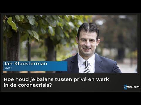 Uitgelicht! Dinsdag 29 september - Jan Kloosterman (RMU) over thuiswerken  in de coronacrisis