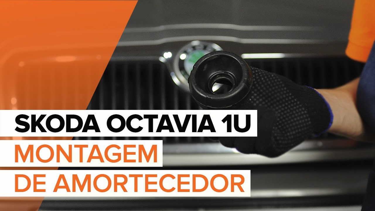 Como mudar cabeçotes do amortecedores da parte dianteira em Skoda Octavia 1U - guia de substituição